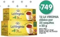 Supermercados Buenos Días La virginia té clásico por oferta