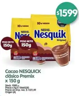 Supermercados Buenos Días Nesquick cacao clásico premix oferta