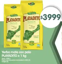 Supermercados Buenos Días Playadito yerba mate con palo oferta