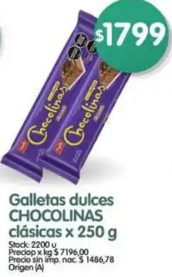 Supermercados Buenos Días Chocolinas galletas dulces clásicas oferta