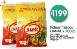 Supermercados Buenos Días Danal fideos frescos oferta
