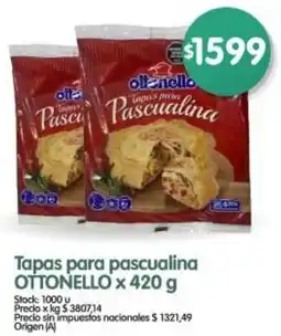 Supermercados Buenos Días Ottonello tapas para pascualina oferta