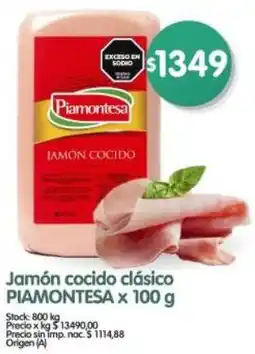 Supermercados Buenos Días Piamontesa jamón cocido clásico oferta