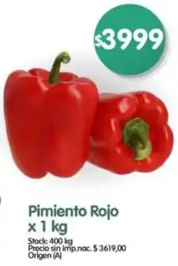 Supermercados Buenos Días Pimiento rojo oferta