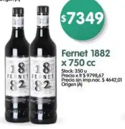 Supermercados Buenos Días 1882 fernet oferta