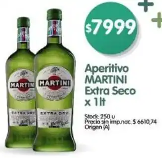 Supermercados Buenos Días Martini aperitivo extra seco oferta
