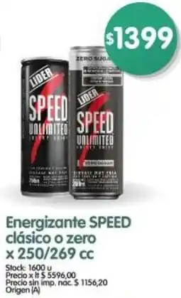 Supermercados Buenos Días Speed energizante clásico o zero oferta