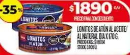 Supermercados DIA Dia lomitos de atún al aceite/ al natural oferta