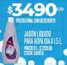 Supermercados DIA Dia jabón liquido para ropa oferta