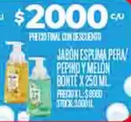 Supermercados DIA Jabon espuma pern pepino y melon bonte oferta