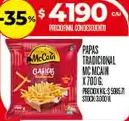 Supermercados DIA McCain papas tradicional oferta
