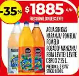 Supermercados DIA Levite agua singas naranja pomelo pomelo oferta