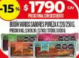 Supermercados DIA Budín varios sabores pureza oferta