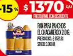Supermercados DIA Panchos pan para el chacarero oferta