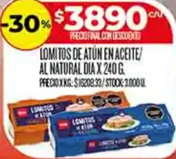 Supermercados DIA Dia lomitos de atún en aceite/ al natural oferta