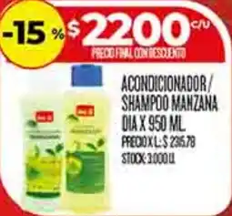 Supermercados DIA Dia acondicionador/shampoo manzana oferta