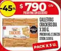 Supermercados DIA Dia galletitas crackers oferta