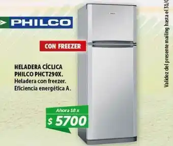 Belgrano Hogar Heladera Cícilica Philco Phct290x oferta