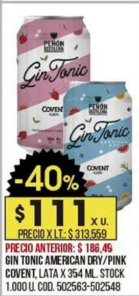 Coto Gin Tonic American Dry Pink Covent oferta