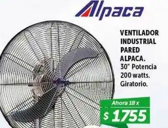 Ventilador Industrial Pared Alpaca