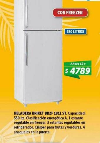 Belgrano Hogar Heladera Briket Bk2f 1811 St oferta