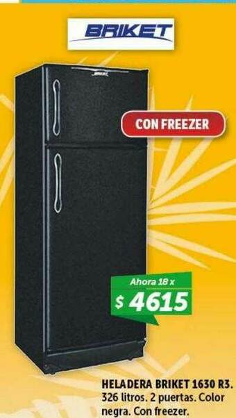 Belgrano Hogar Heladera Briket 1630 R3 oferta