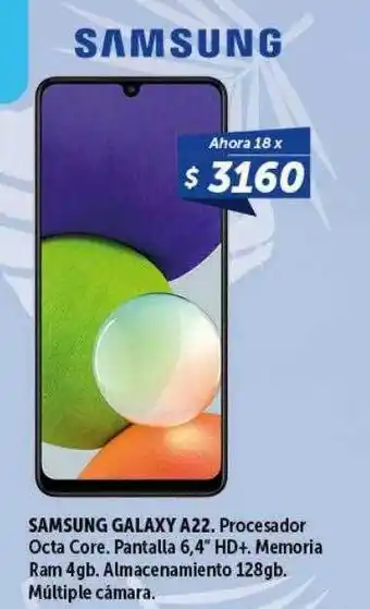 Belgrano Hogar Samsung Galaxy A22 oferta