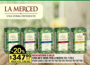 Coto Yerba Mate Varios Tipos La Merced oferta