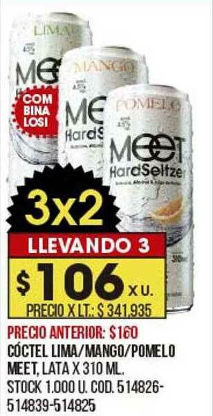 Coto Cóctel Lima Mango Pomelo Meet oferta