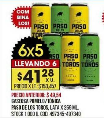 Coto Gaseosa Pomelo Tónica Paso De Los Toros oferta