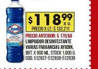 Coto Limpiador Desinfectante Varias Fragancias Ayudin oferta