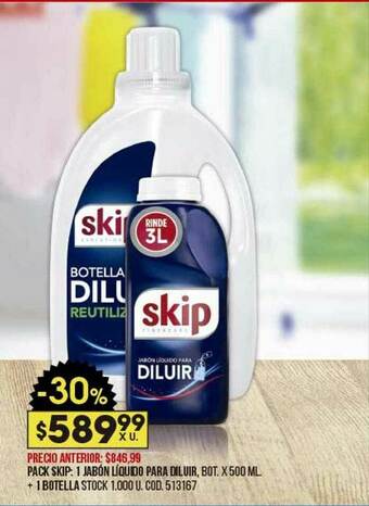 Coto Pack Skip 1 Jabón Liquido Para Diluir oferta