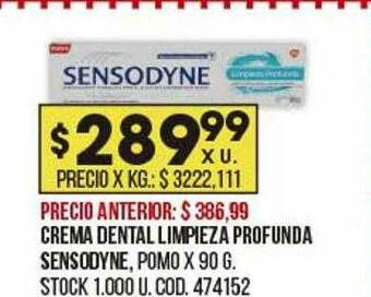 Coto Crema Dental Limpieza Profunda Sensodyne oferta