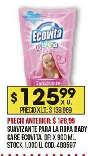 Coto Suavizante Para La Ropa Baby Care Ecovita oferta