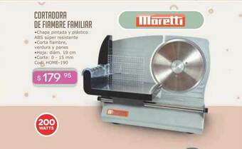 Cuotas del Sur Cortadora De Fiambre Familiar Moretti oferta