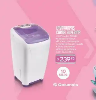 Cuotas del Sur Lavarropas Carga Superior Columbia oferta