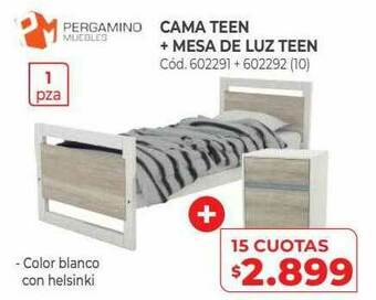 Naldo Lombardi Cama Teen + Mesa De Luz Teen oferta