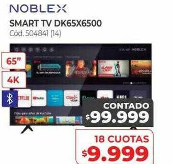 Naldo Lombardi Noblex Smart Tv Dk65x6500 oferta