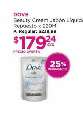 Punto de Salud Dove Beauty Cream Jabón Liquido Repuesto 25% De Descuento oferta
