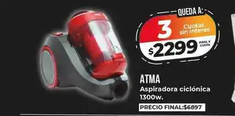 Supermayorista Vital Atma Aspiradora ciclónica 1300w oferta