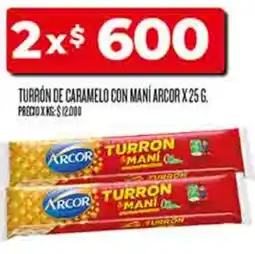 Supermercados DIA Arcor turrón de caramelo con maní oferta