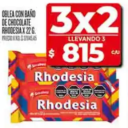 Supermercados DIA Rhodesia oblea con baño de chocolate oferta