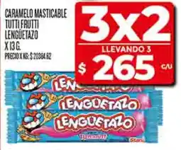 Supermercados DIA Lenguetazo caramelo masticable tutti frutti oferta
