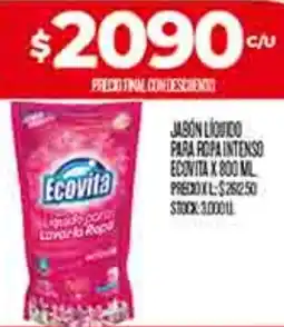 Supermercados DIA Ecovita jabón líqitco fara ropa intenso oferta