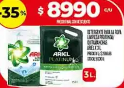 Supermercados DIA Ariel detergente para la ropa limpieza profunda quitamanchas oferta