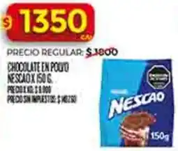 Supermercados DIA Nescao chocolate en polvo oferta