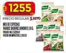Supermercados DIA Knorr mix de especias varios sabores oferta