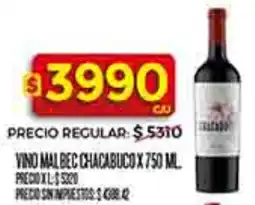Supermercados DIA Chacabuco vino malbec oferta