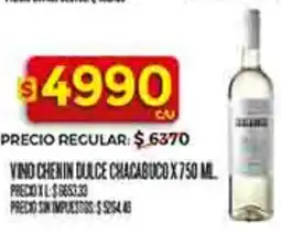 Supermercados DIA Chacabuco vino chenin dulce oferta