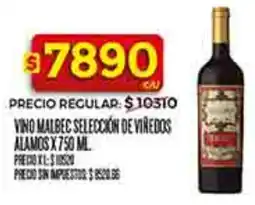 Supermercados DIA Alamos vino malbec selección de viñedos oferta